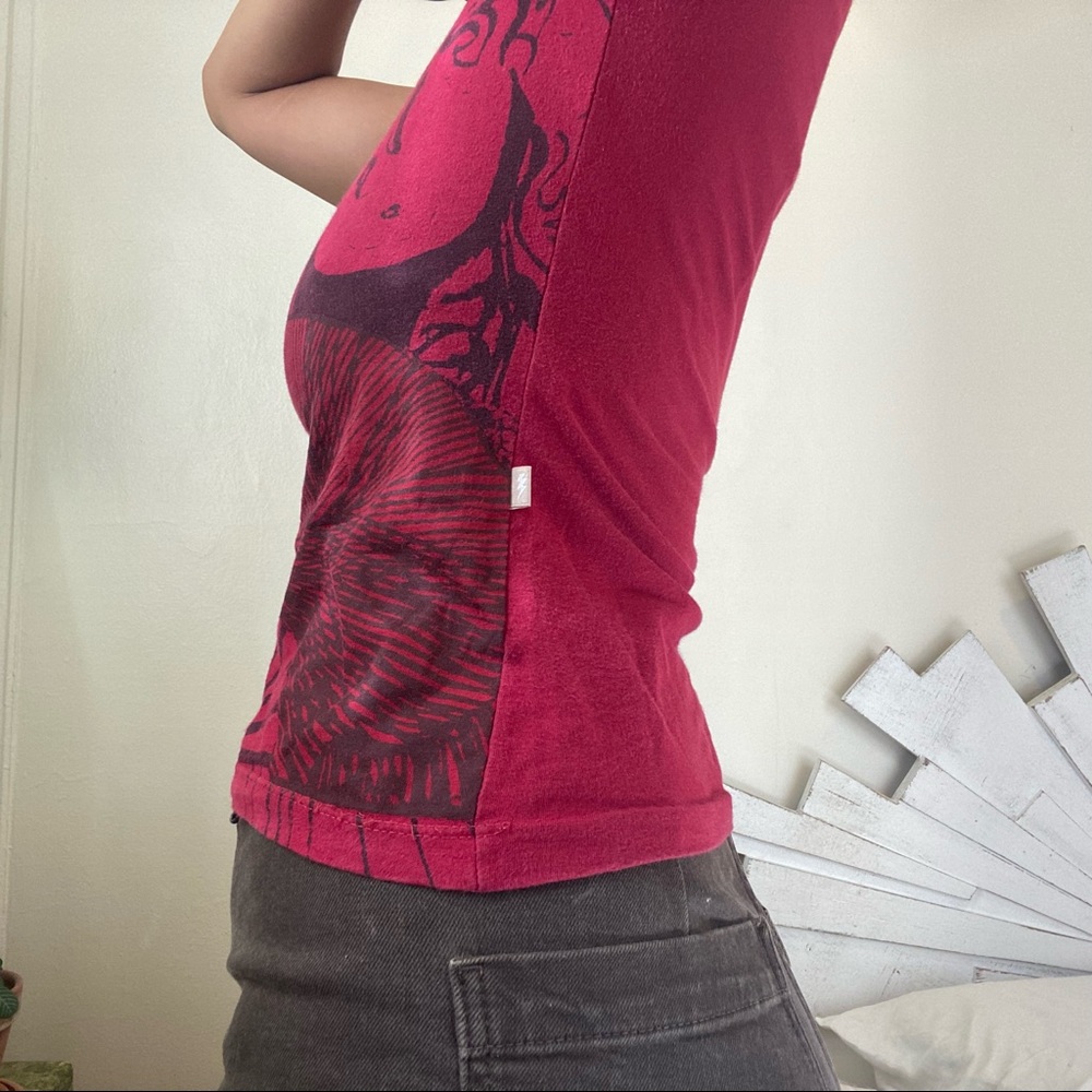 Y2K Japanese Geisha Print T-shirt - Picture 3 of 5